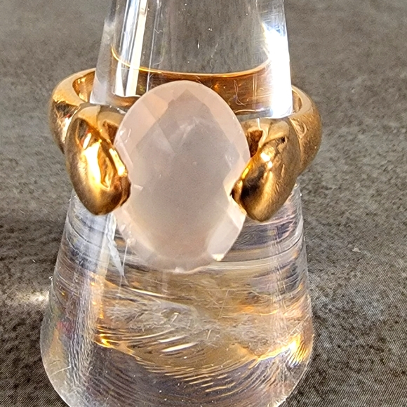 Handcrafted Jewelry - Rose Quartz Stone Native Copper Ring Size 9 Natural Raw Gemstone Boho Tribal